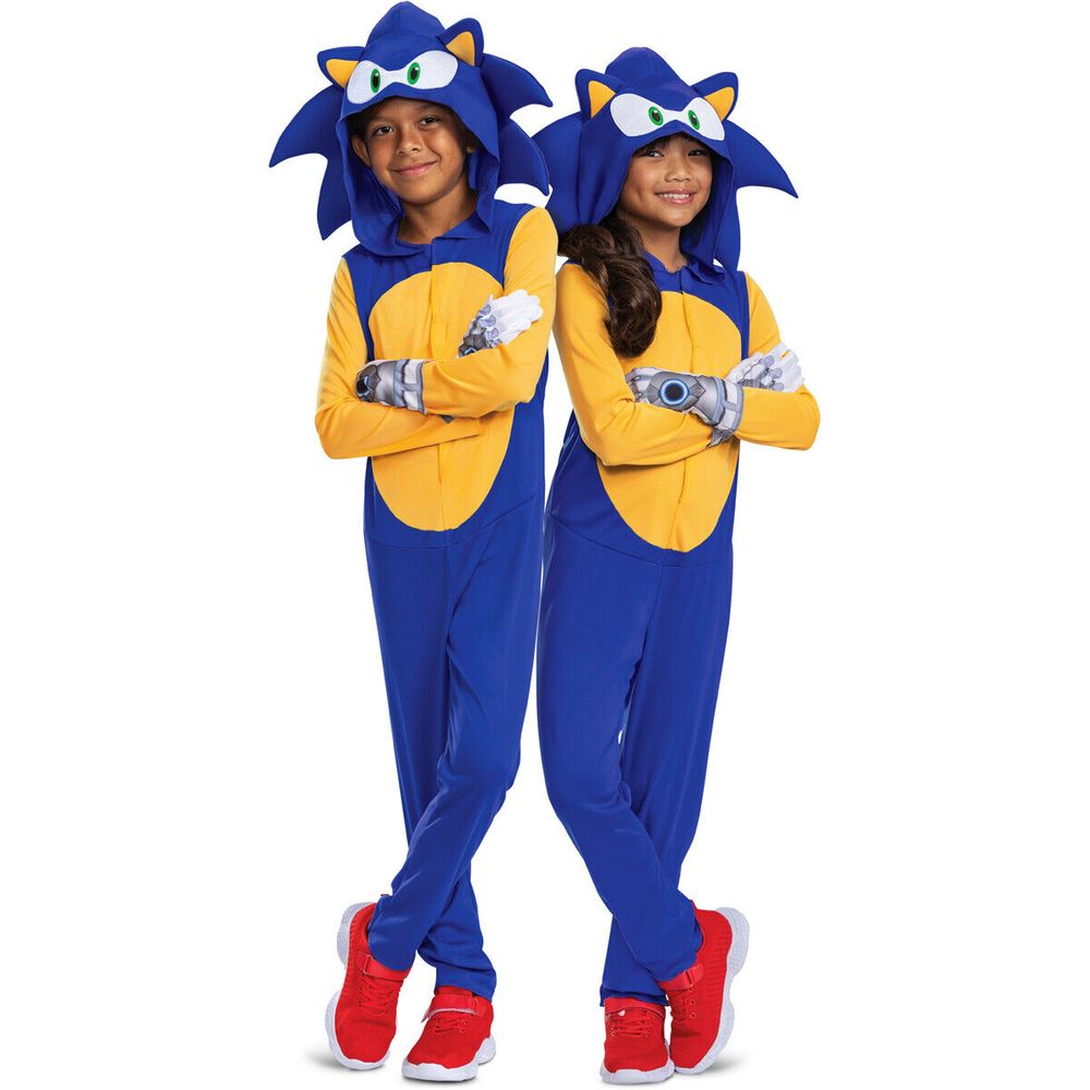 Party Centre - Sonic Costume For Kids With Headpiece - 10-12Y