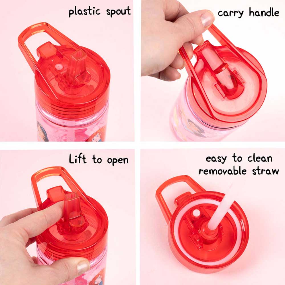 Fringoo - Plastic Bottle With Straw - Disney Princess - 580 ml