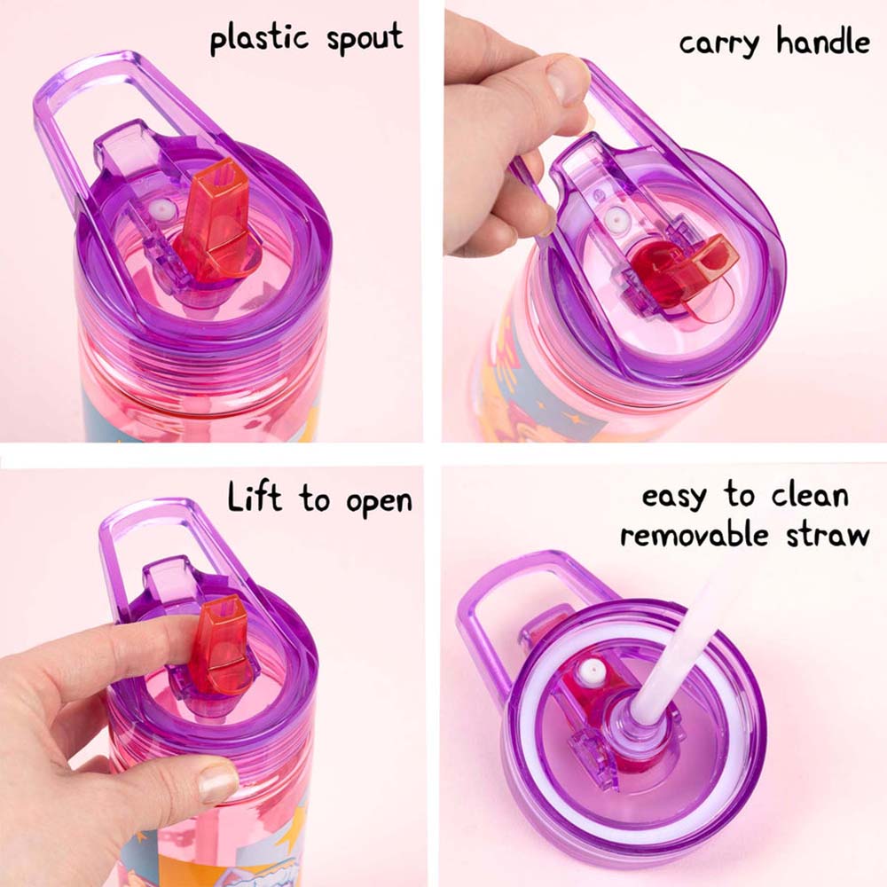 Fringoo - Plastic Bottle With Straw - Skye - 580 ml