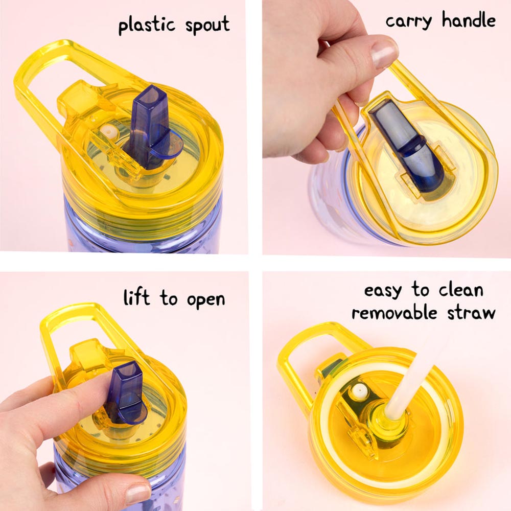 Fringoo - Plastic Bottle With Straw - Bluey - 580 ml