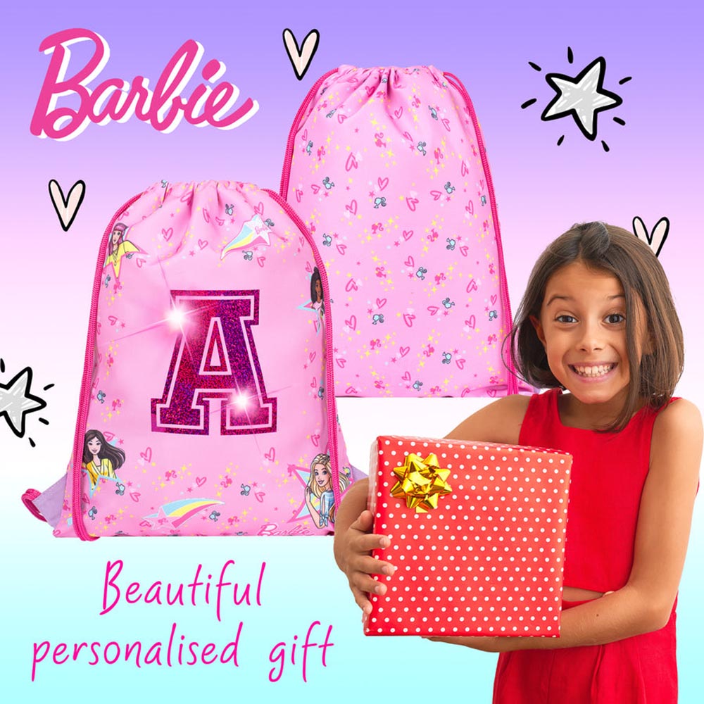 Fringoo - Personalized Drawstring Bag - Barbie - 16-Inch/41cm