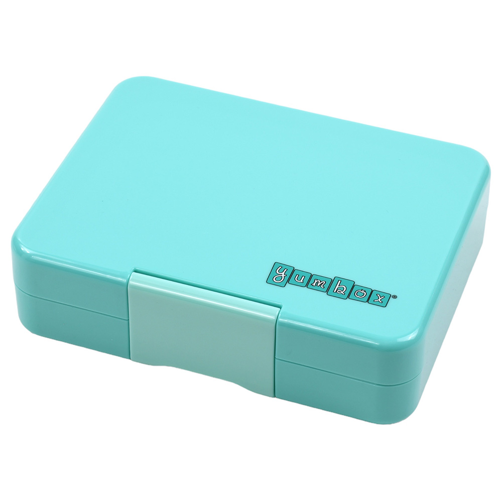 Yumbox - Rainbow 3 Compartments Snack Box - Misty Aqua