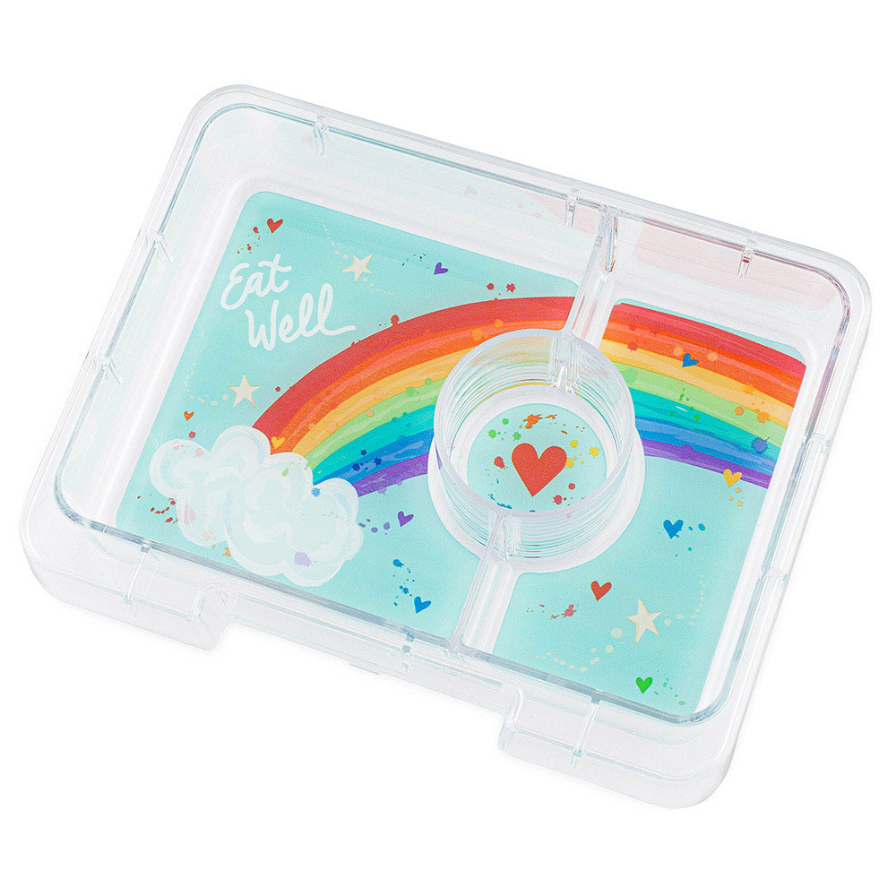 Yumbox - Rainbow 3 Compartments Snack Box - Misty Aqua