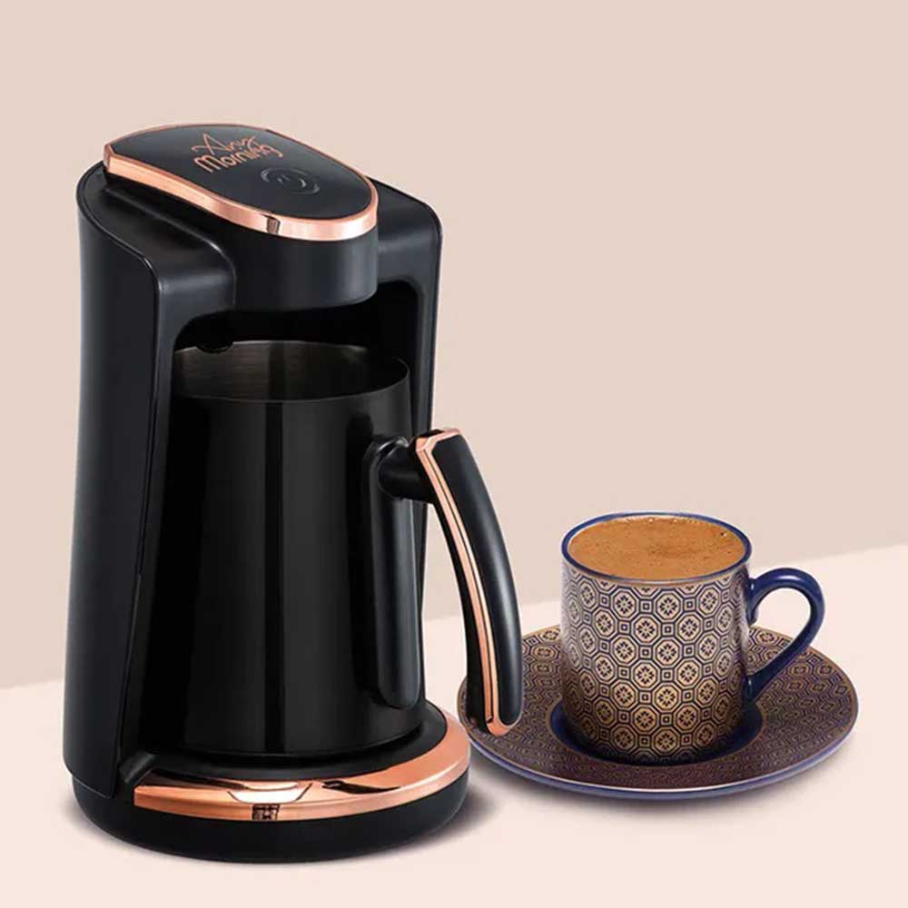 Any Morning Turkish Coffee Maker With Pot - Black - 400 Watts