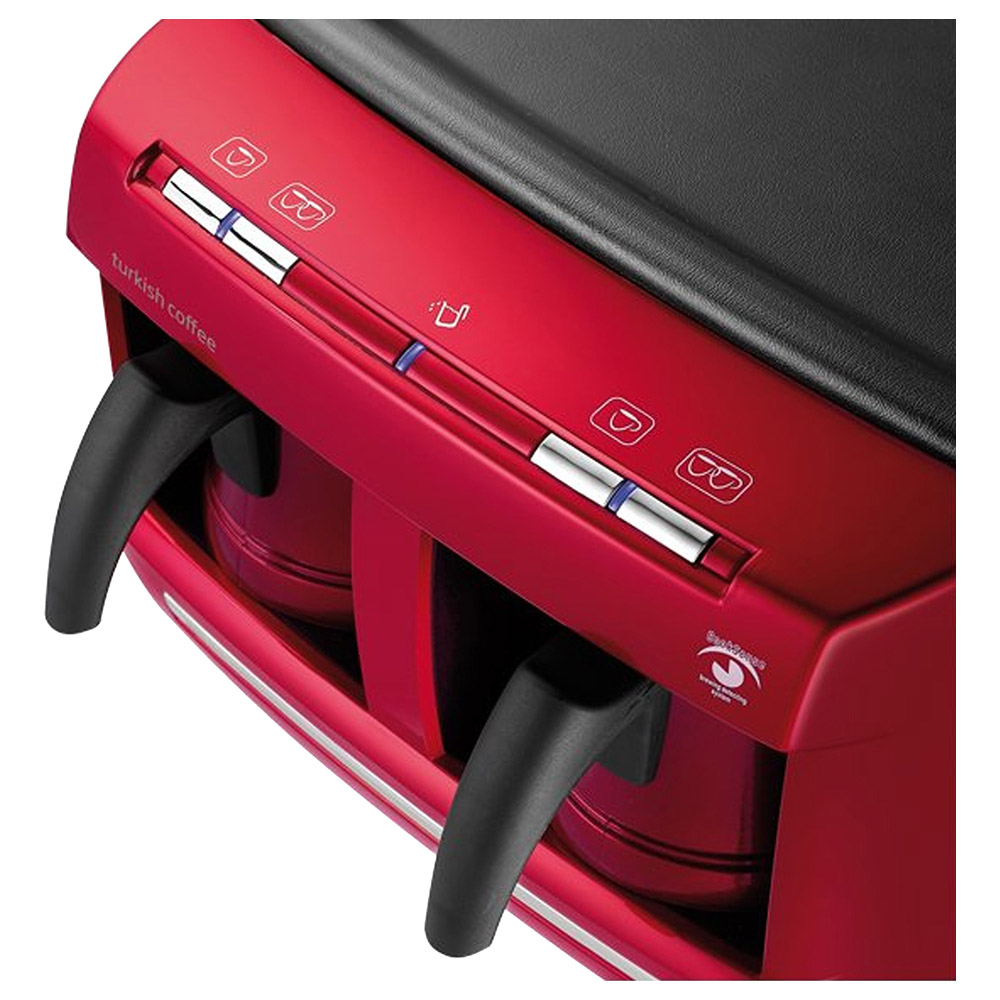 Beko Turkish Coffee Machine With Double Jug - Red - 1200 W