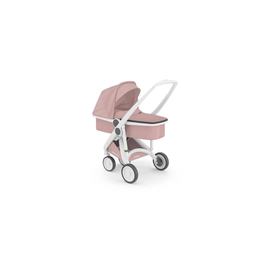 Greentom - Eco Stroller/Pram 2-in-1 Carrycot + Reversible Seat - White-Blossom