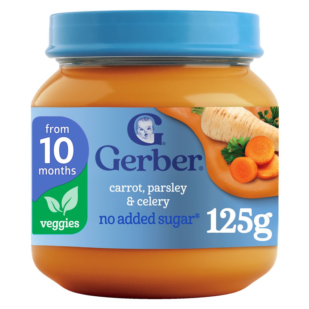 Gerber - Veggies Baby Food Jar - Carrot, Parsley & Celery Flavor - 125 gm