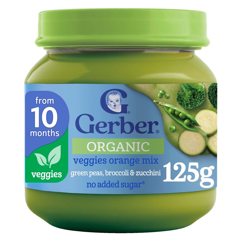 Gerber - Organic Veggies Orange Mix Baby Food Jar - 125 gm