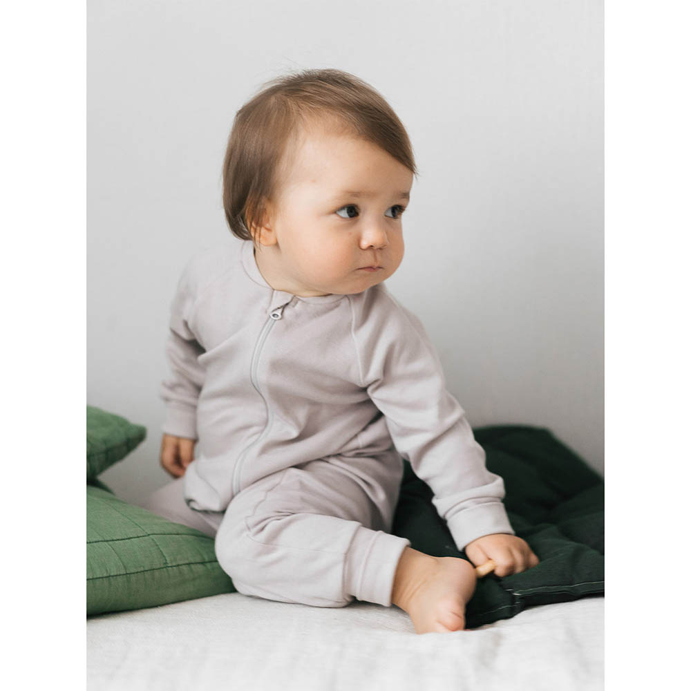 Mjolk Sleep and Play Jumpsuit White - Sand