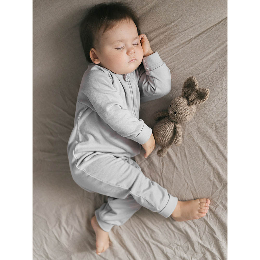 Mjolk Sleep and Play Jumpsuit White - Sand