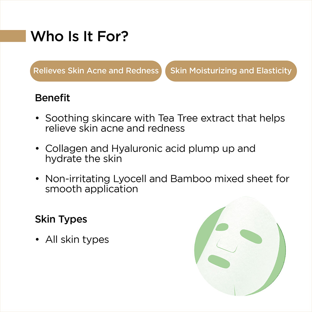 Banobagi - Super Collagen Mask - Tea Tree - 30ml - 3pcs