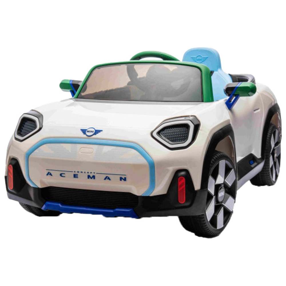 Megastar - Licensed Mini Cooper Aceman RC Ride-On Car - White - 12 V