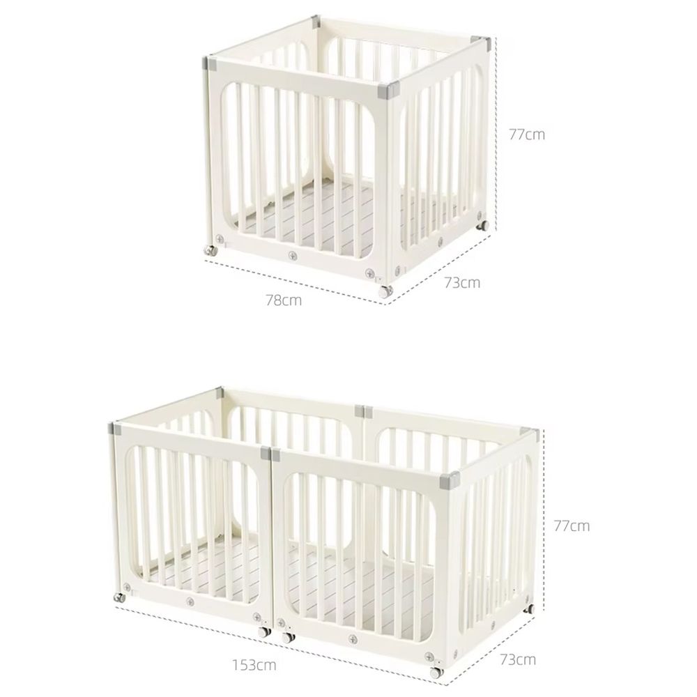 Megastar - Baby Portable Playpen With Wheels - White