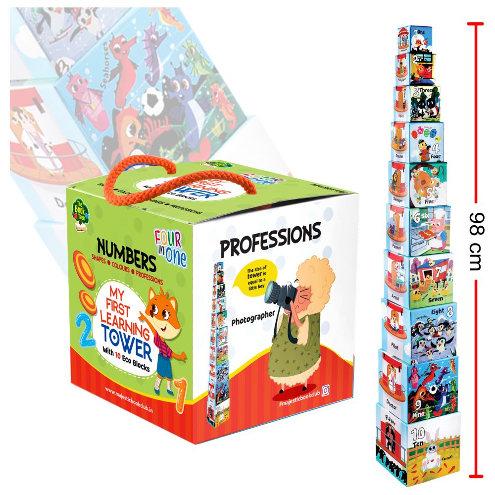My First Learning Tower With 20 Blocks - Shapes Colours & Professions