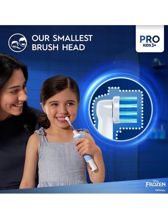 Oral B - Frozen Vitality 300 Kids Rechargeable Toothbrush - White/Blue