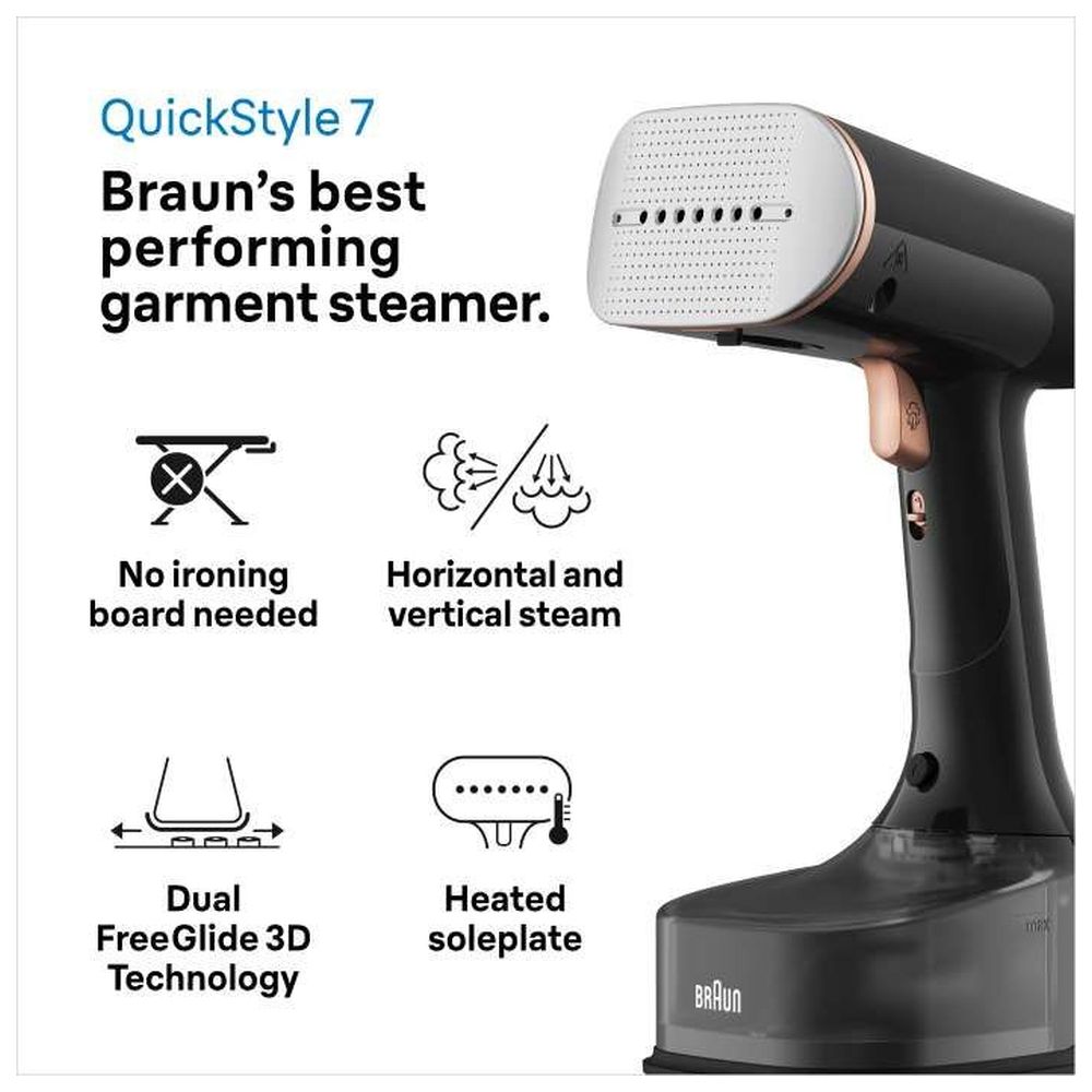 Braun QuickStyle 7 Garment Steamer - Black/Copper