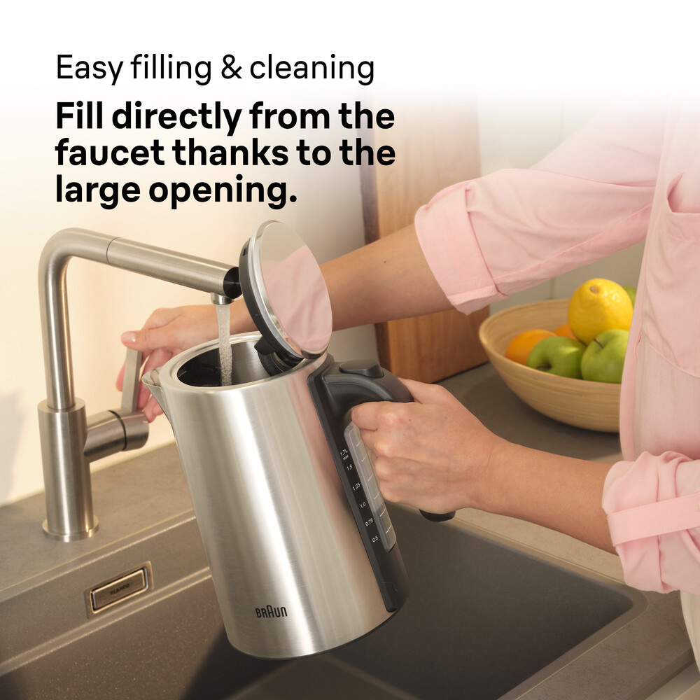 Braun Identity Stainless Steel Kettle Black