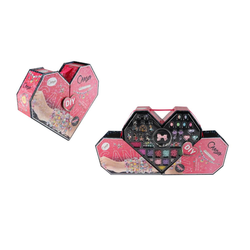 Caniya - 6 In 1 Diy Beads Jewelry Making Kit With Heart Shape