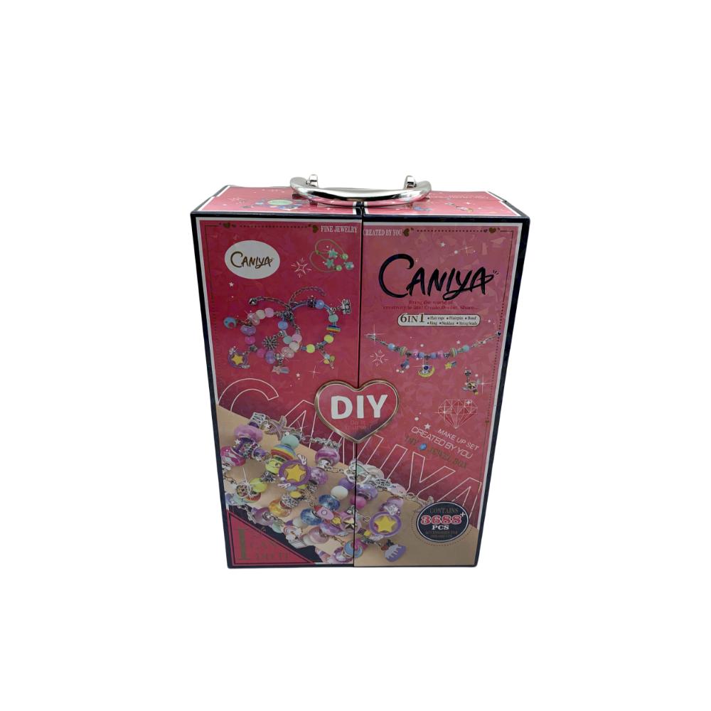 Caniya - 6 In 1 Diy Beads Jewelry Making Kit With Rectangular