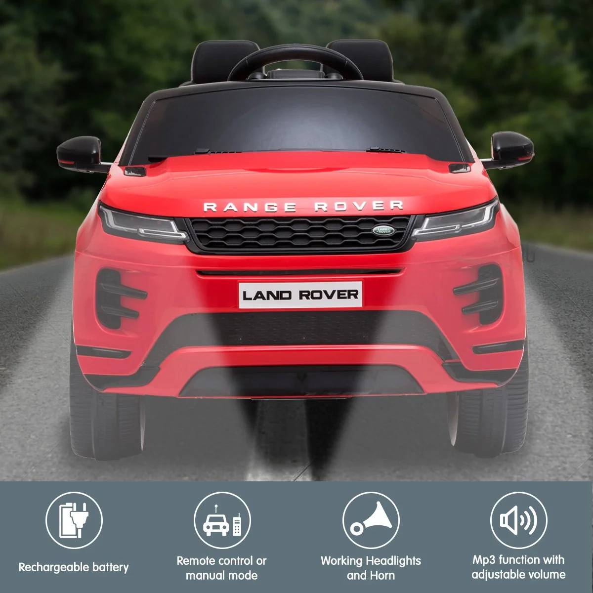 Range Rover - 12V Ranger Rover Evoque Ride On Car - Red