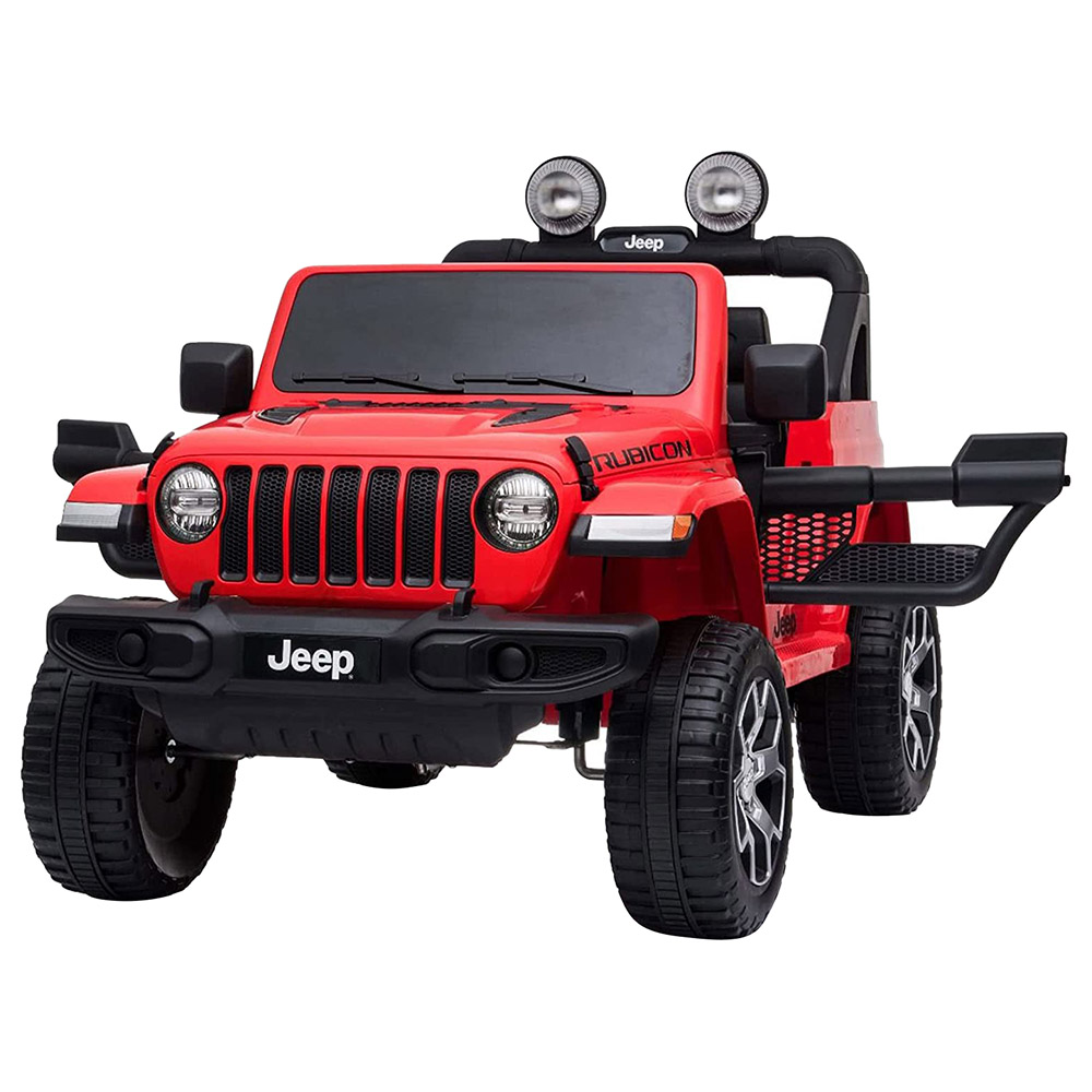 جيب - سيارة رانجلر للأطفال 4x4 بقوة 12 فولت - لون أحمر