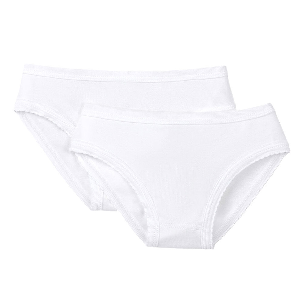 Petit Bateau Girls Knickers - White - 2 Pcs