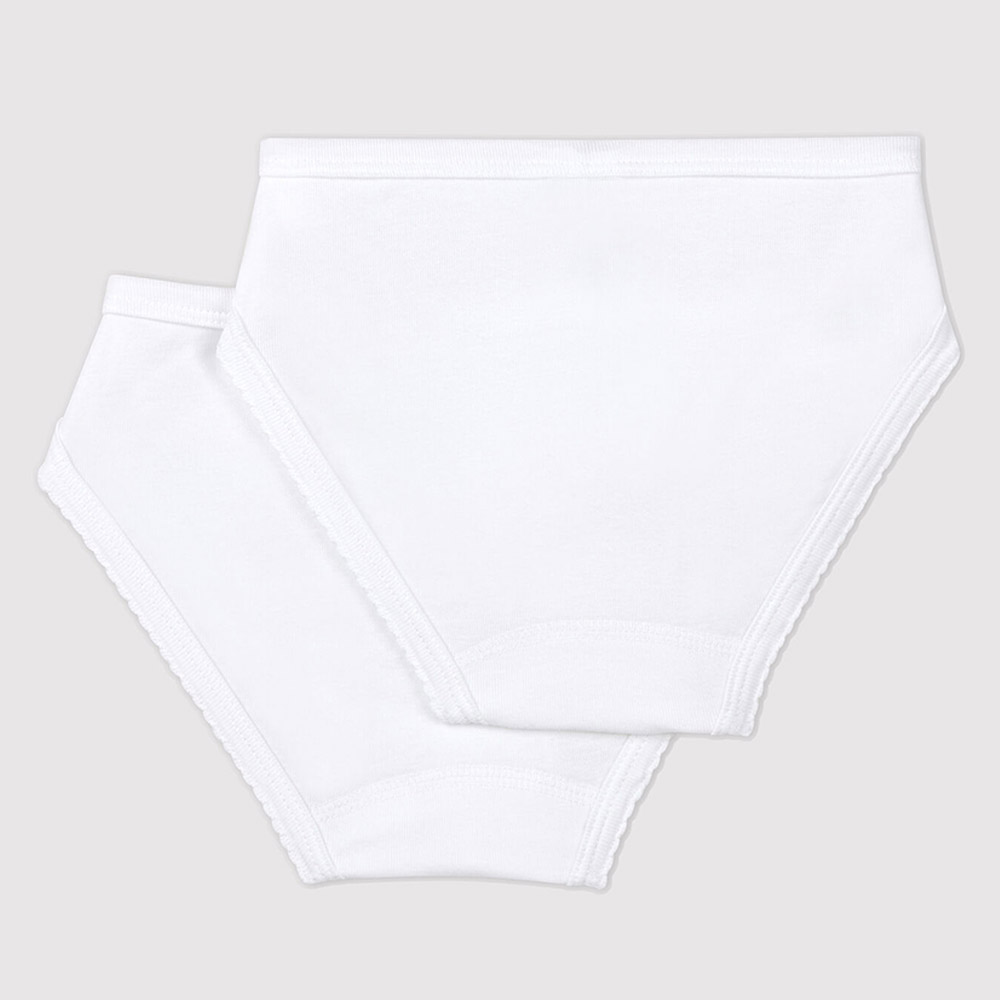 Petit Bateau Girls Knickers - White - 2 Pcs