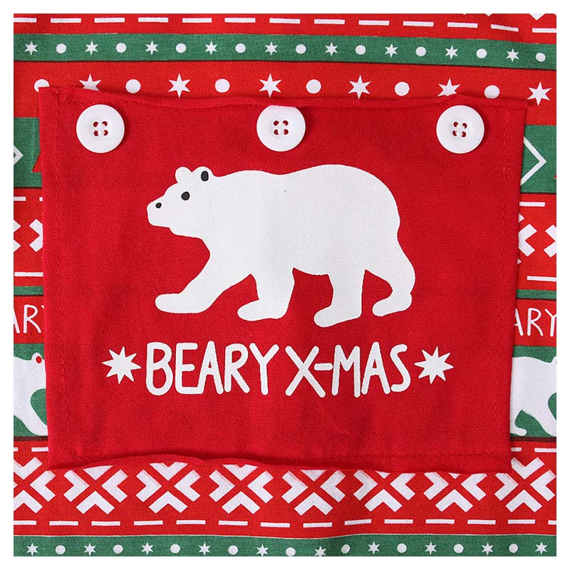 Sugar Rush Christmas Beary X-Mas Romper - Red