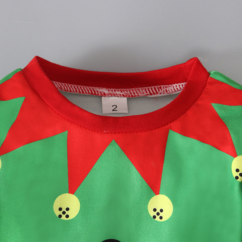 Sugar Rush Christmas Striped Printed Top & Bottom Set - Green