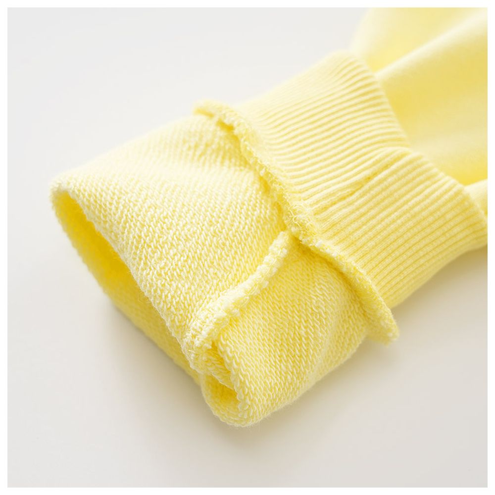 Sugar Rush Printed Round Neck Full Sleeves Sweatshirt - Yellow