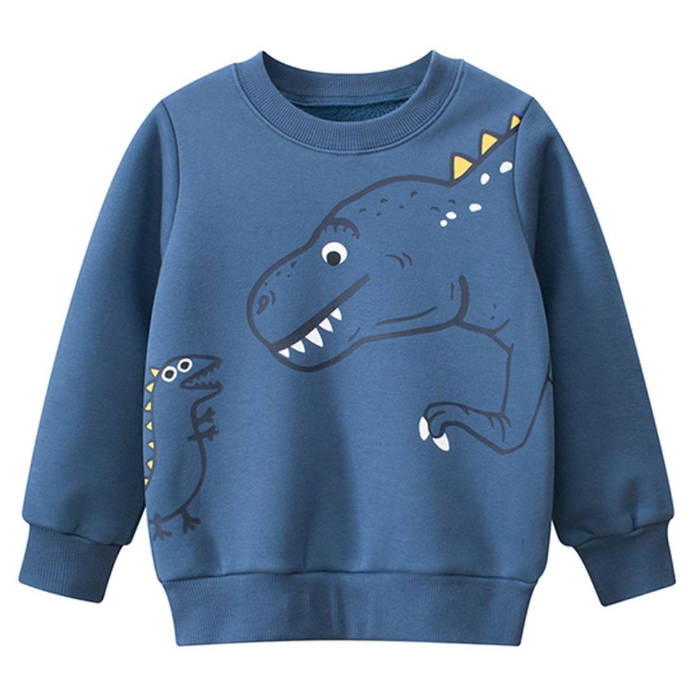 Sugar Rush Printed Round Neck Full Sleeves Sweatshirt - Blue
