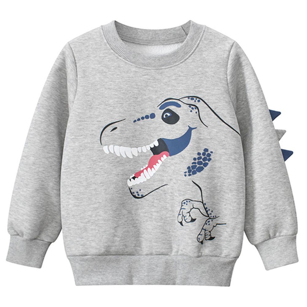 Sugar Rush Regular Round Neck Full Sleeves Sweatshirt - Grey