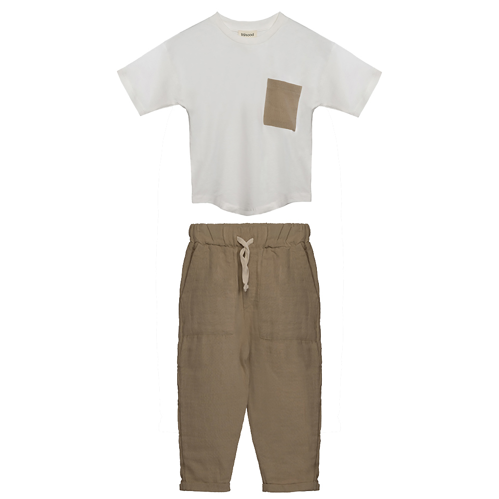 Litlhood Boy's Matching T-Shirt & Pants Sunset - 2 Pcs
