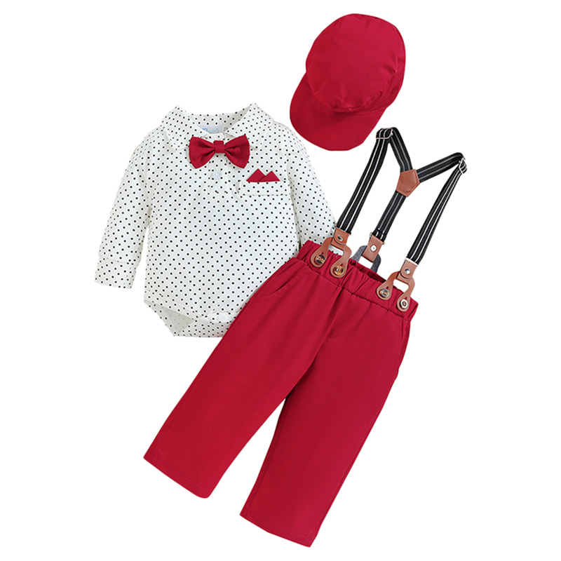 Sugar Rush Solid Polka Dot Classic Combo Set - White/Red