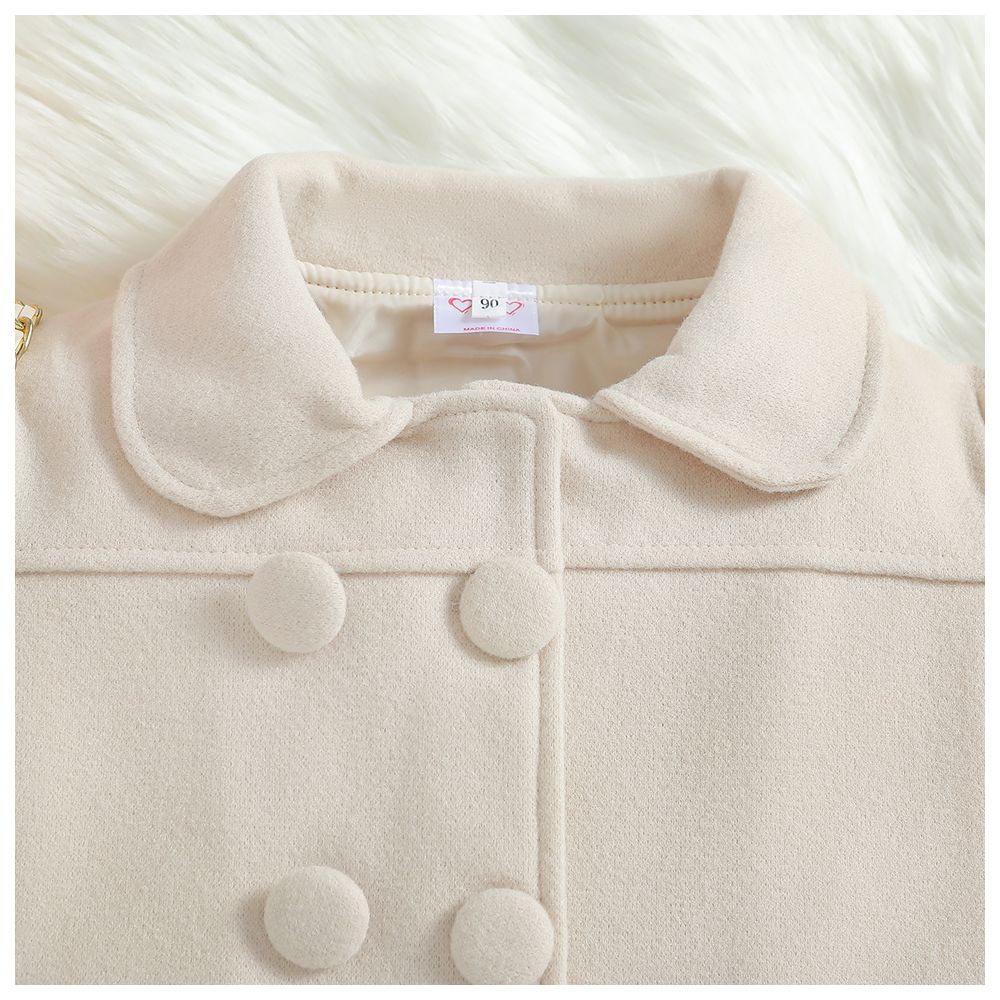 Sugar Rush Solid Regular Classic Full Sleeves Jacket - Beige