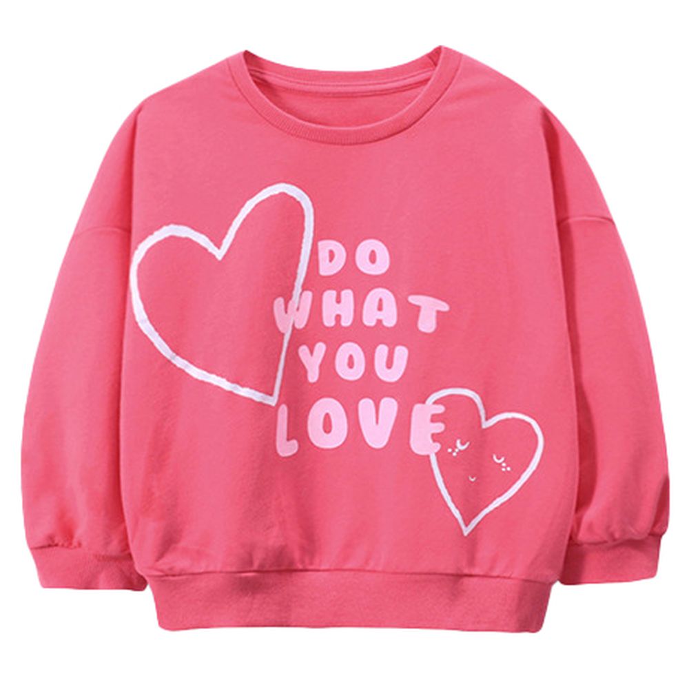 Sugar Rush Printed Round Neck Full Sleeves Sweatshirt - Pink
