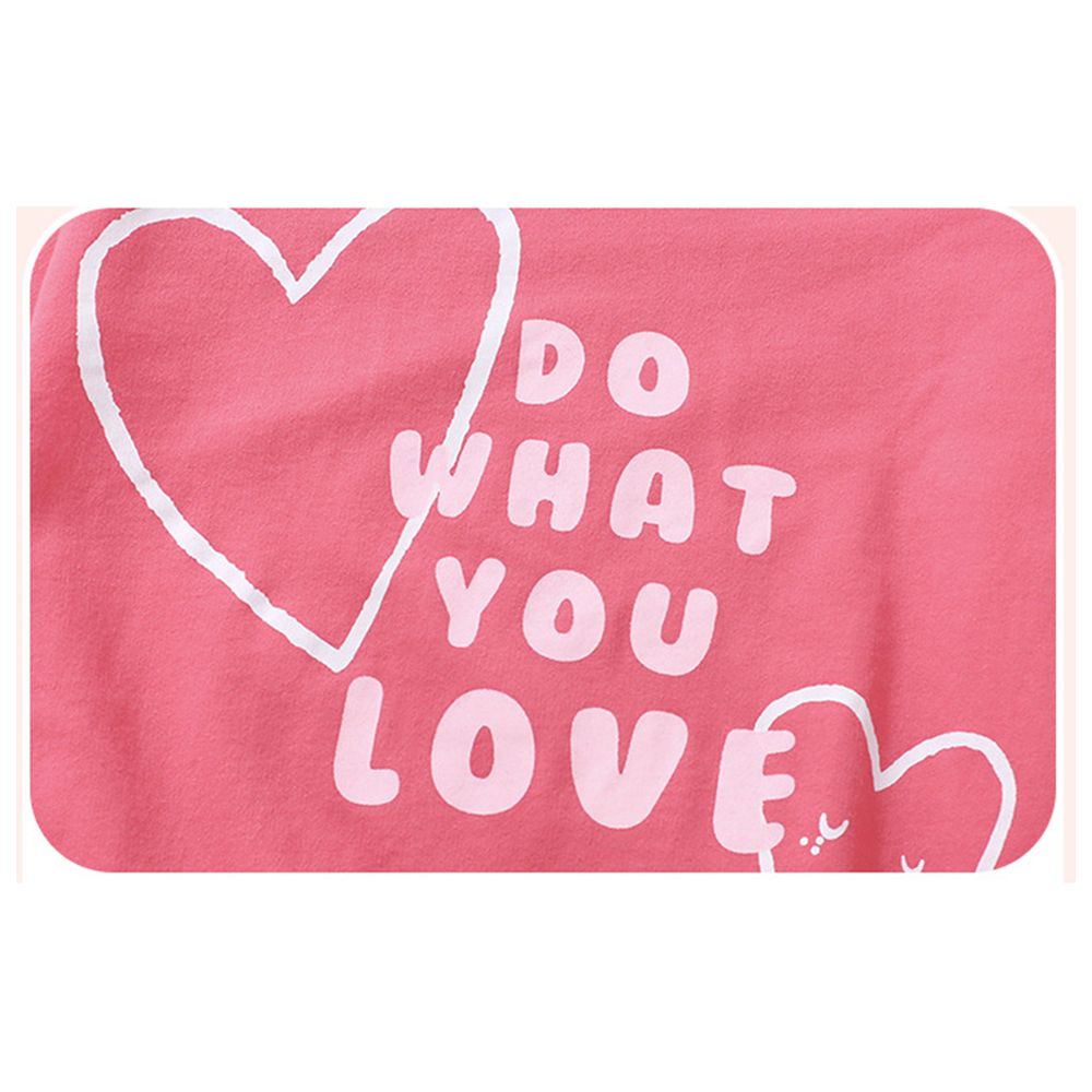 Sugar Rush Printed Round Neck Full Sleeves Sweatshirt - Pink