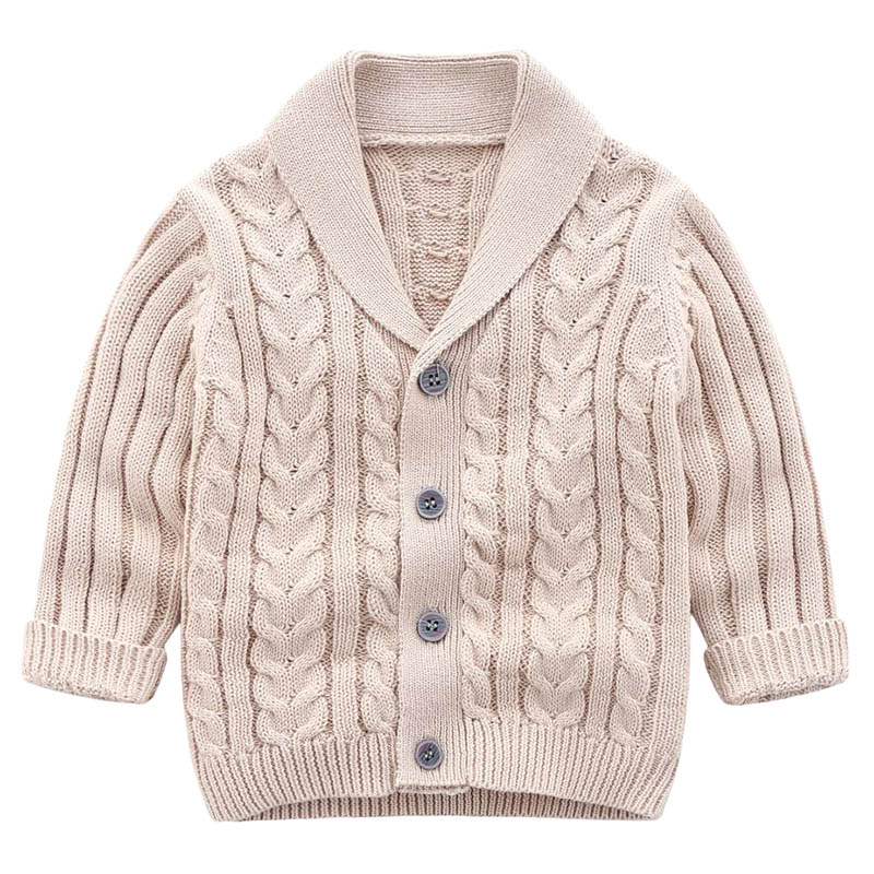 Sugar Rush Solid Regular V-Neck Full Sleeves Cardigan - Beige