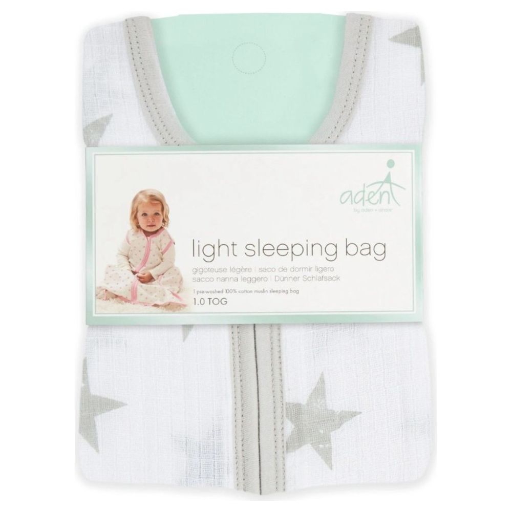 Aden + Anais - Cotton Muslin - Light Sleeping Bag - Dusty - (0-6m) - Package May Vary