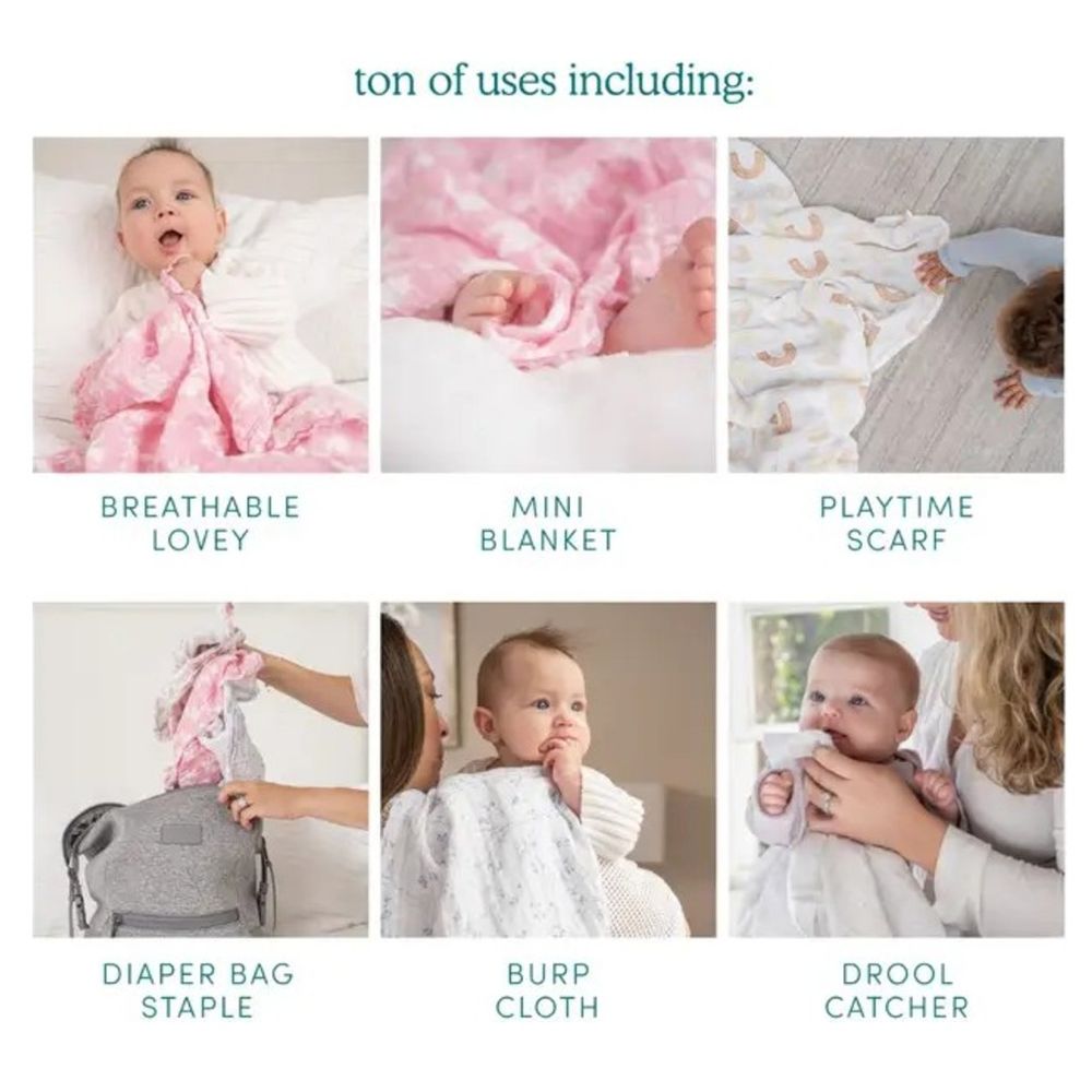 Aden + Anais - Essentials Pack of 5 Cotton Muslin Squares Safari Babes