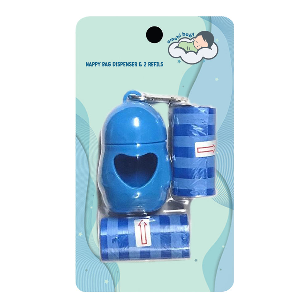Amchi Baby - Diaper Disposal Bag Dispenser With 2 Refills - Blue