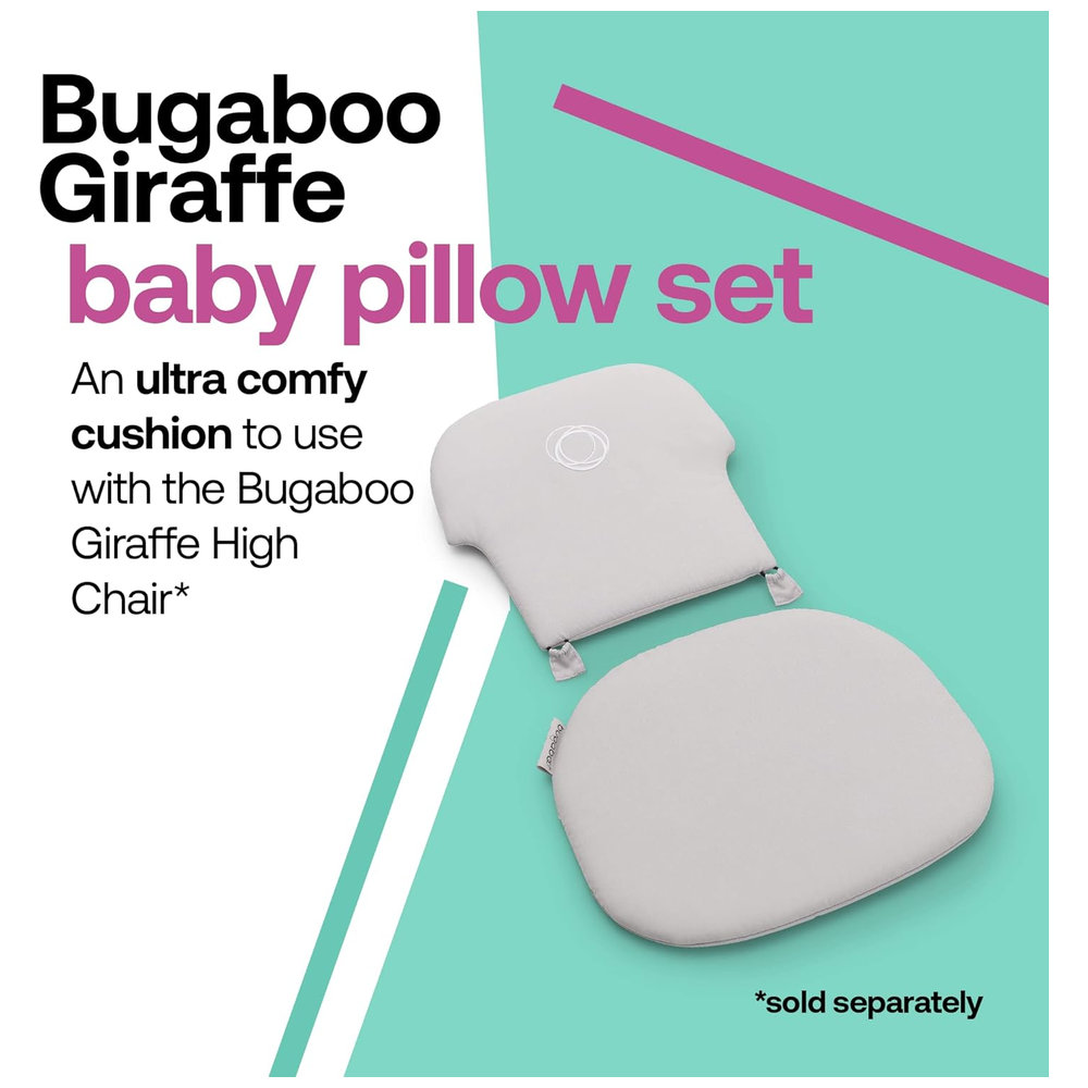 Bugaboo Giraffe High Chair Baby Pillow Set - Stormy Grey