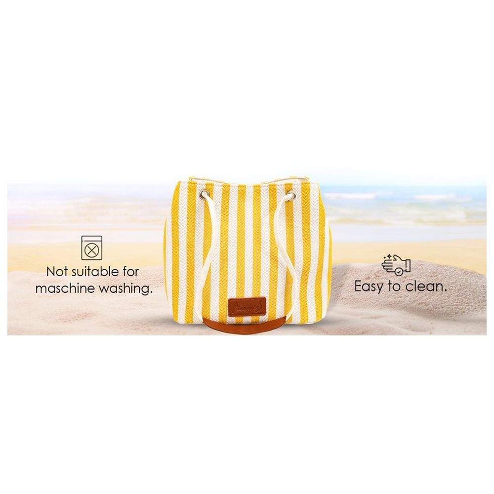 Anemoss - Striped Hand And Shoulder Bag - Red