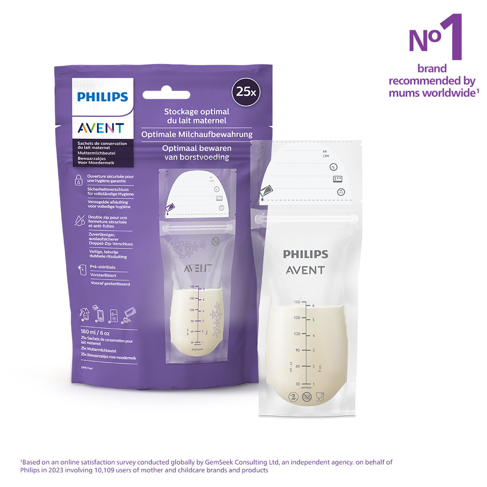Philips Avent - Breast Milk Bags - 180ml - Pack of 25