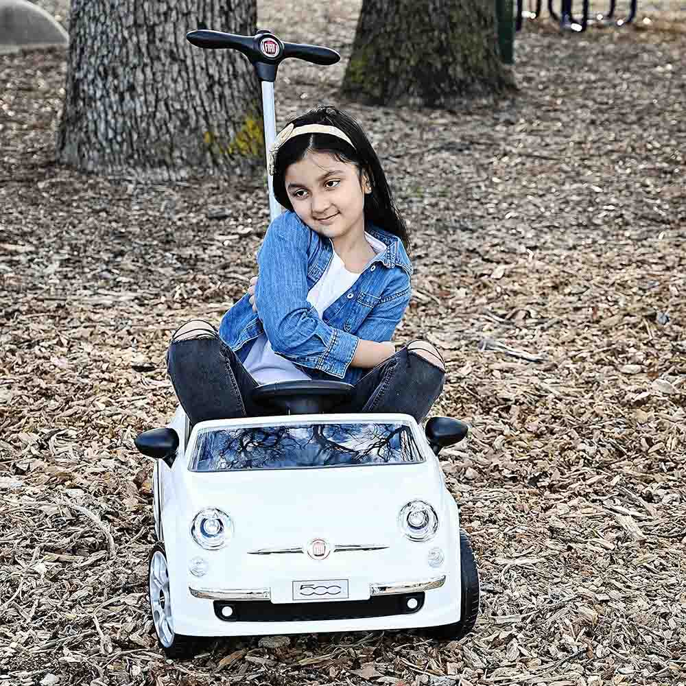 Fiat - 500 Handle Push Car - White