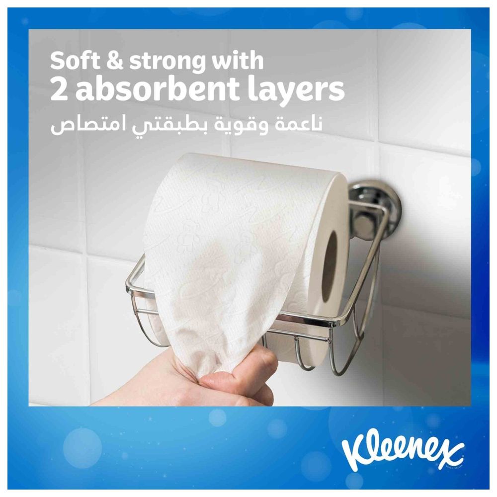 Kleenex - Dry Soft Toilet Tissue Paper, 2 PLY, 12 Rolls x 200 Sheets, Embossed Bathroom Tissue with a Touch Of Cotton