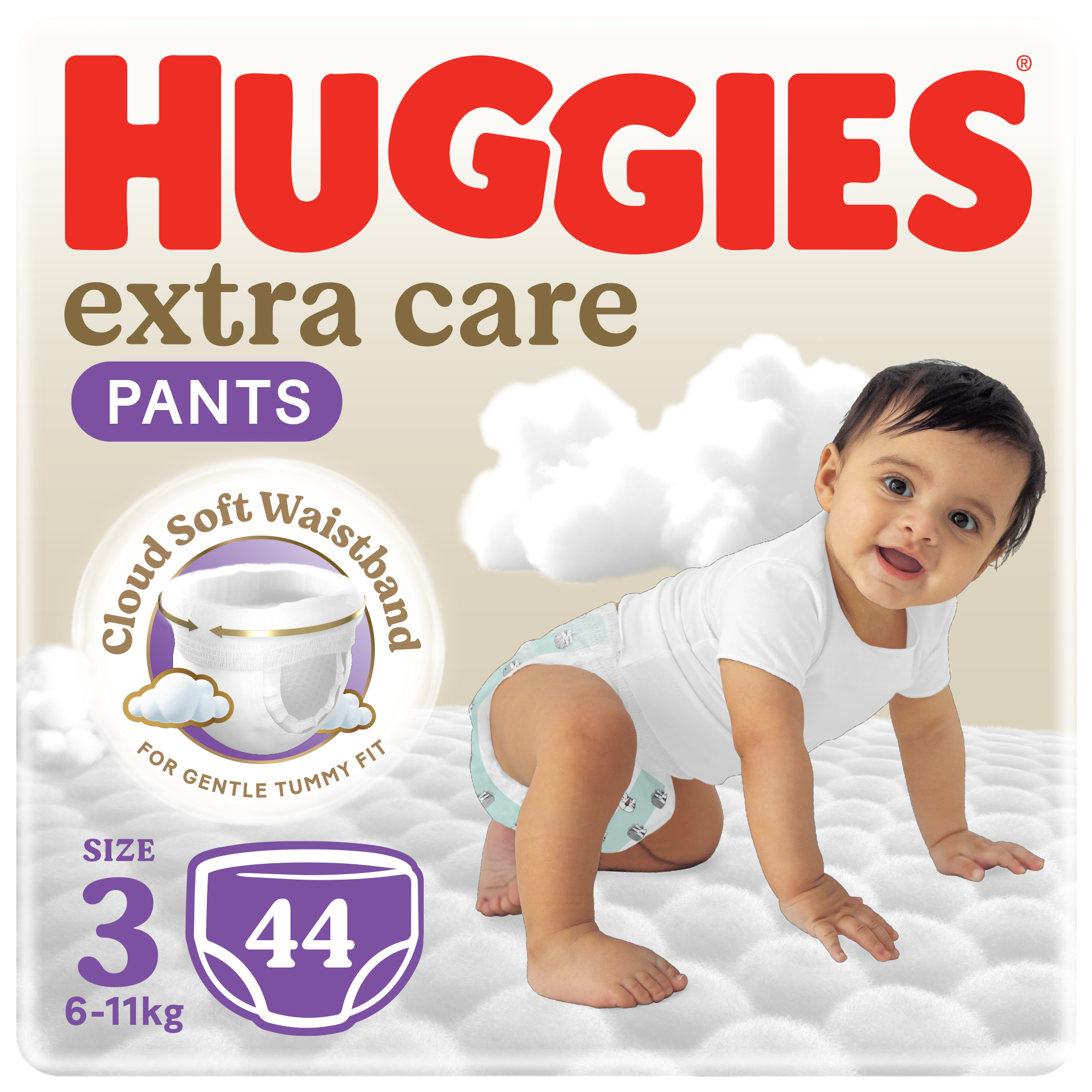 Huggies - Extra Care Culottes, Size 3, 6-11 kg, 44 Diaper Pants