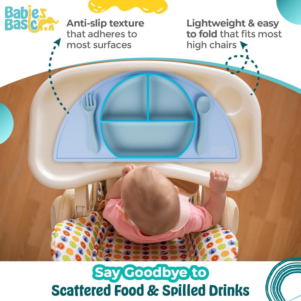 Babies Basic Silicone Placemat - Blue