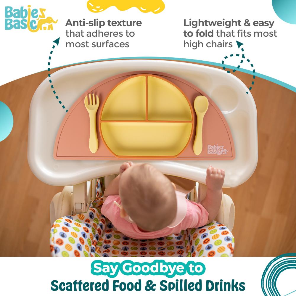 Babies Basic Silicone Placemat - Brown
