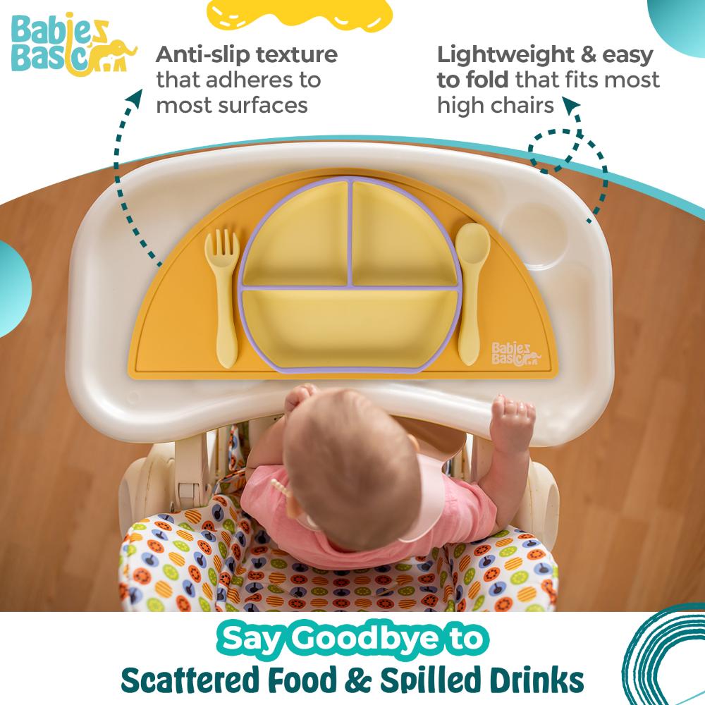 Babies Basic Silicone Placemat - Yellow